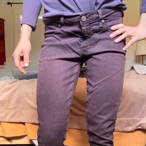 Paige Women's Purple Slim Mid Rise Jeans